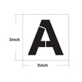thumbnail image 3 of Methold Plantilla de letras mayúsculas del alfabeto, 36 piezas, portátil, transparente, 3 pulgadas, decoración de pizarra, molde escolar, pinturas, 3 of 6