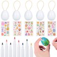 thumbnail image 1 of Shininglove 30 Pieces Easter Eggs Decorations Kit White Blank DIY Easter Egg Paint Kit with Rope, 8 Pens for Party Supplies, 1 of 6