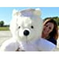 thumbnail image 4 of Giant White Teddy Bear 45 Inch Soft Wears Removable White Graduation Gown and Cap, 4 of 4