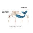 thumbnail image 2 of Tooarts Iron Mermaid Wall Hanger Gancho de pared de hierro 4 ganchos para abrigos Toallas Abanopi  Escultura de hierro, 2 of 6