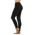 thumbnail image 2 of Gamivast Tummy Control Leggings for Women Plus Size Stretchy High Waisted Seamless Compression Pants Trendy Casual Yoga Legging Daily Streetwear Pants, 2 of 9