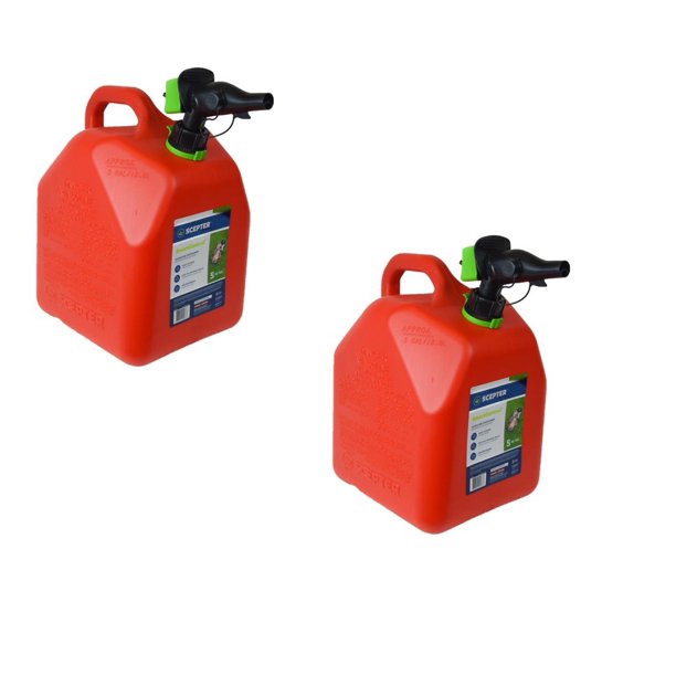 Scepter 5 Gallon SmartControl Gas Can, FR1G501, Red 2 Pack Walmart