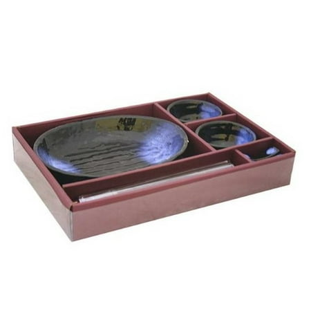 Sushi Set For Two - Contemporary Dinnerware 7 PCS Sushi Dinner Set For Two
