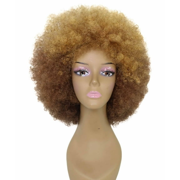 LUXLUXE Taylor Curly 14 in Long Full Wig Full Cap Wig, Heat Resistant Fibers,