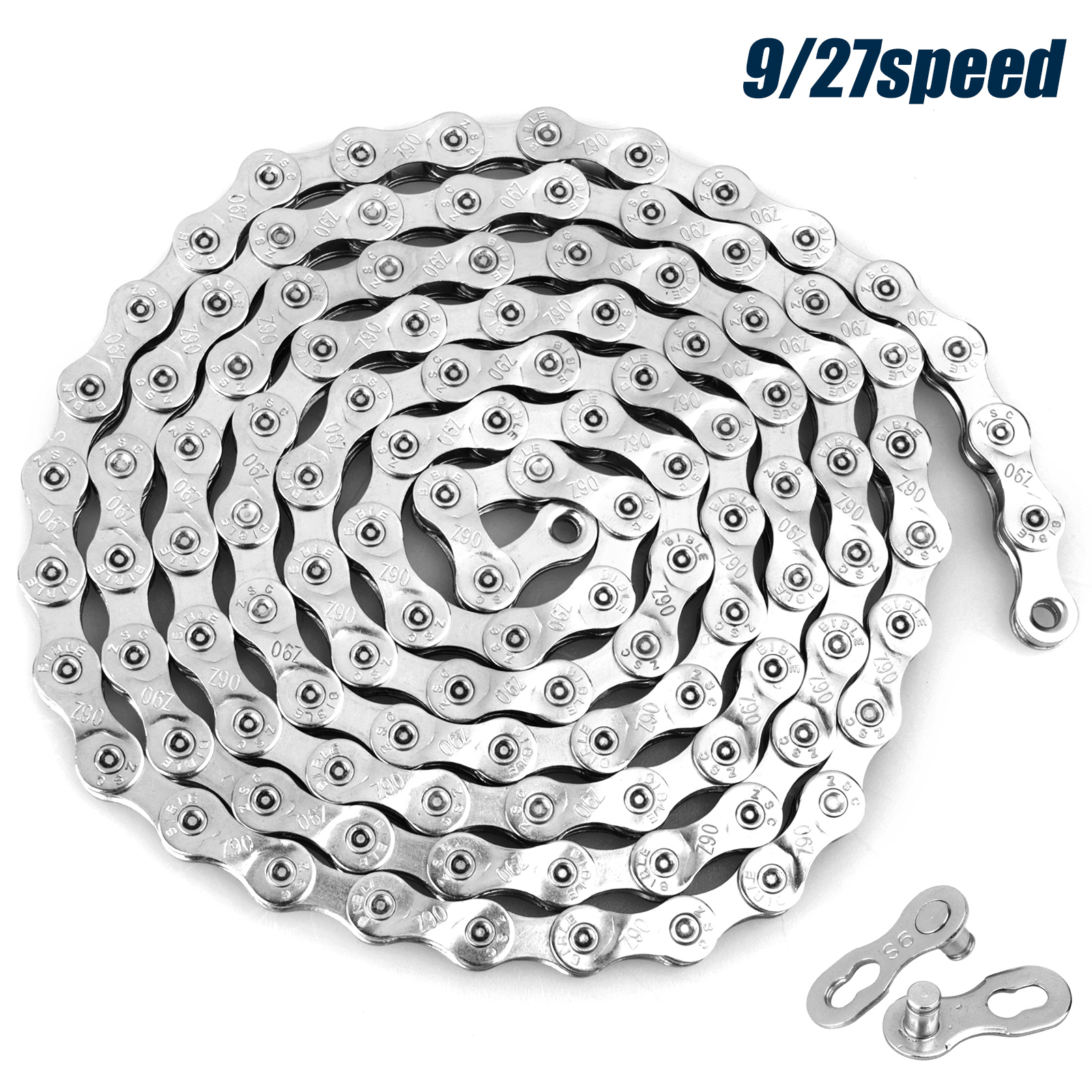 9/10 Speed Bicycle Chain, TSV Bike Chain 1/2 x 11/128 Inch 116 