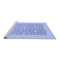 thumbnail image 2 of Ahgly Company Machine Washable Indoor Round Oriental Blue Traditional Area Rugs, 6' Round, 2 of 4