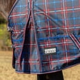 thumbnail image 2 of Poplar Head Origin 600 Denier Turnout Blanket, 240 Gram, Navy and Merlot Plaid, 69", 2 of 4