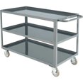thumbnail image 3 of Welded Steel Utility Cart, 3 Tray Shelves, 24"Wx48"L, 3 of 3