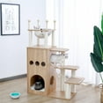 thumbnail image 6 of Pefilos Large Cat Tower Condos with Platform and Pet Hammock for Cat Kittens, 6 of 6