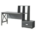 thumbnail image 2 of Furniture of America Sinclar 70-inch Desk with USB Port, Distressed Gray, 2 of 9