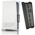 thumbnail image 3 of Unidad óptica digital multipuerto Consola de juegos Hub USB Alta velocidad Tipo c Adaptador Convertidor Reemplazo para PlayStation 5 Negro 6 en 1 Vogacara  EL022494-01B, 3 of 6