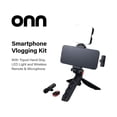 onn Portable LED Video Light Kit with Tripod Grip, Smartphone Holder ...