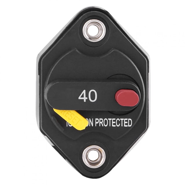Breaker 40 Amp Manual Reset Circuit Breaker Switch Car Boat Fuse Holder Waterproof