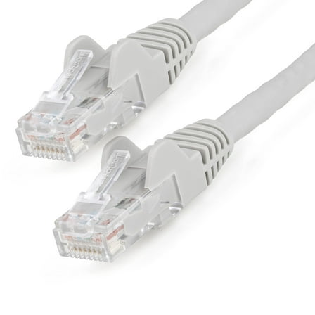 StarTech 2 m LSZH Cat6 Ethernet Cable, 10 Gigabit Snag Less RJ45 100W PoE Network Patch Cord with Strain Relief, UTP, Gray