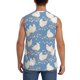 thumbnail image 4 of Balery Funny Chicken Camisetas sin mangas para hombre, absorbe la humedad y protege contra el mal olor.-3X-Large, 4 of 7