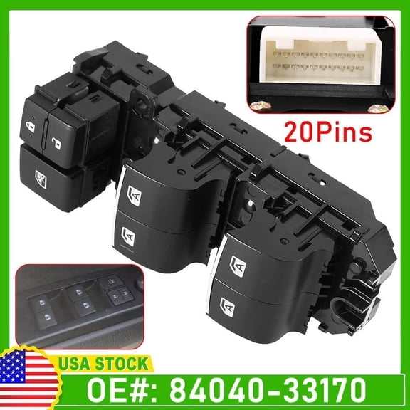 Master Power Window Control Switch For 2018 2019 2020 Toyota Camry 84040-33170