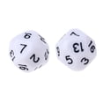 thumbnail image 3 of 10 dados poliédricos acrílicos para juego de rol DND RPG, color blanco, 3 of 7