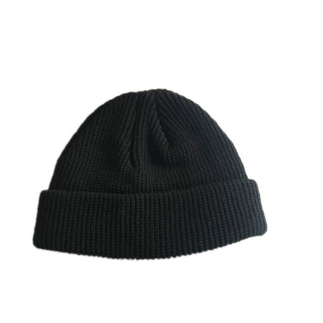 Tuque Tricotée d'Hiver pour Homme Adulte, Courte, Style Hip-Hop, Bonnet de Ski Extérieur Chaud