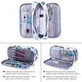 thumbnail image 3 of Tree Leaves Large Capacity Canvas Pencil Case Pen Bag Pouch Stationary Case Makeup Cosmetic Bag Gadget Box, 3 of 6