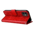 thumbnail image 4 of Dteck iPhone 11 Case, PU Premium Leather Embossed Wallet Card Cash Slots Ultra-Slim   Magnetic Flip Kickstand Shockproof Cover for iPhone 11 6.1 inch,Red, 4 of 11