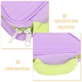 thumbnail image 6 of KALLORY 1Pcs Rectangular Violet Polyester Makeup Bag for Women Travel Cosmetic Storage Organizer 16.5X13.4X1.7in, 6 of 10