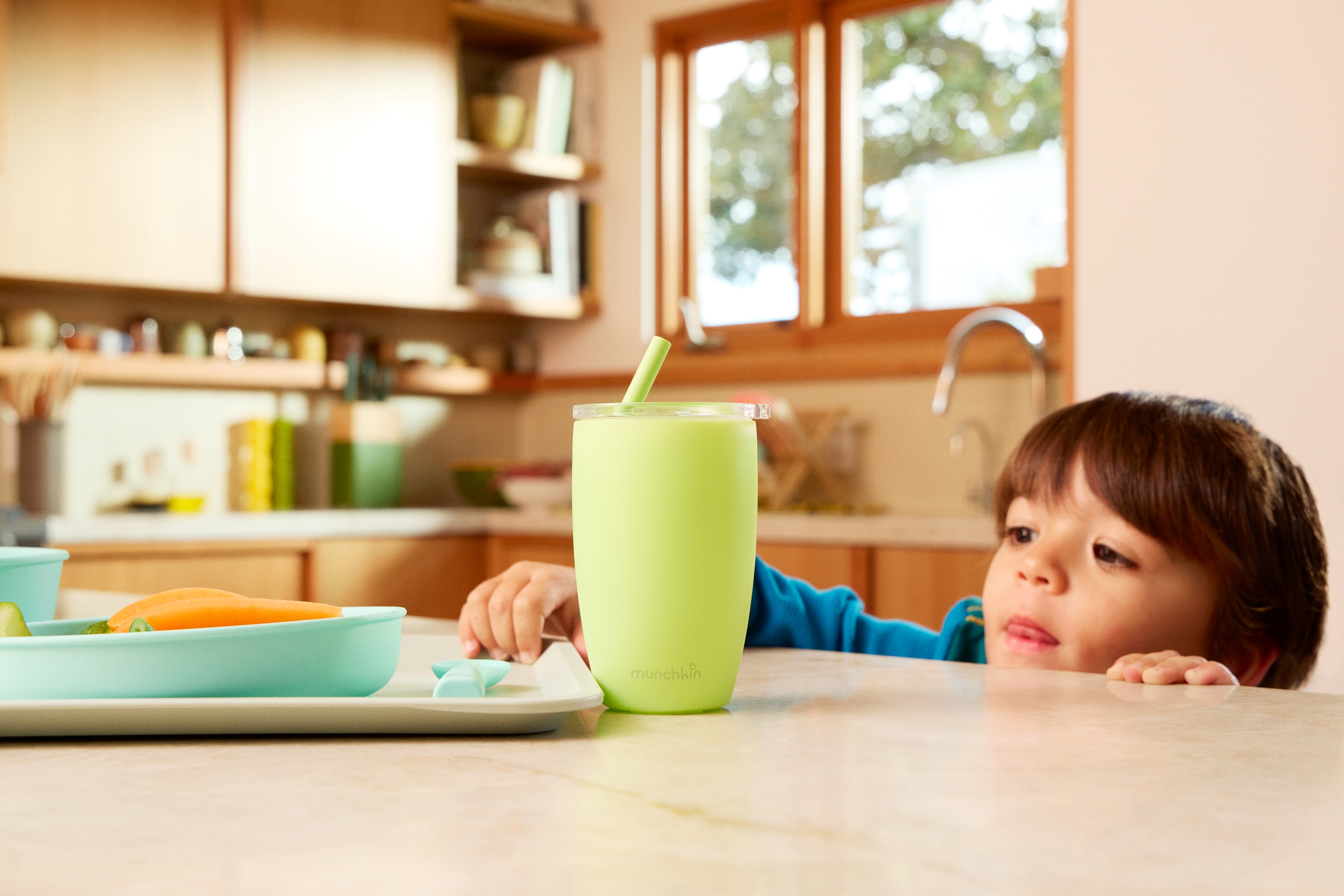 Munchkin Simple Clean Straw Tumbler Sippy Cup, 10 oz, Green photo 7