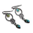 thumbnail image 1 of Mujeres Pendientes de estilo retro Pendiente de gota Piedra Piedra Piedra regalos Dangle Eardrop Jewelry Earhook Colgante Boda Cumpleaños Inevent AP004664-00, 1 of 7