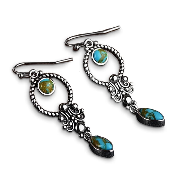 Mujeres Pendientes de estilo retro Pendiente de gota Piedra Piedra Piedra regalos Dangle Eardrop Jewelry Earhook Colgante Boda Cumpleaños Inevent AP004664-00