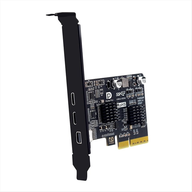 USB-C PCIE Card Type C PCI-Express to USB 3.2 10Gbps+DP1.4 PCI Express Expansion Card to USB3.2 Gen2 for Win/Linux