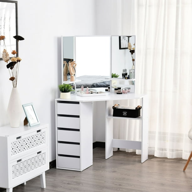 Coiffeuse avec miroir moderne Simple, petite commode pour meubles