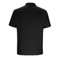 thumbnail image 5 of YUSIM Mens Jacquard Trendy Polo Shirts- Summer Casual Short Sleeve Soft Golf Shirts Black Size XL, 5 of 6