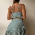 thumbnail image 6 of Huowey Women Swimwear Summer Leisure Beach Solid Color Wrap Skirt 3PCS Swimsuit Vacation Beachwear Honeymoon Cruise Trendy Wear, 6 of 9