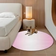 thumbnail image 2 of Round Rugs 4Ft, Pink Ombre Round Area Rug Washable Indoor Throw Carpet, Pink White Gradient Modern Abstract Art Soft Non Slip Circle Rug for Kitchen Nursery Room Home Decor Aesthetic, 2 of 8