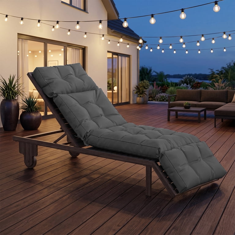BaPiPro 4-Segment Chaise Lounge Cushion, Gray All-Weather photo 2
