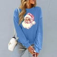 thumbnail image 4 of Santa Claus Sweatshirt for Women Crewneck Christmas Printed Pullover Top Winter Long Sleeve Sweaters Loose Plus Size Blouses Tops, 4 of 6