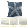 thumbnail image 4 of WERPE  Coastal Pillow Covers Navy Blue Starfish Throw Pillow Covers Beach Pillowcase Nautical Decor for Outdoor Home Sofa Bedroom Living Room, 4 of 5