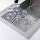thumbnail image 2 of Escurridor de platos plegable, escurridor de platos de tira sólida cuadrada de acero envuelto en silicona multifuncional, escurridor de cocina para fregadero grande Vhermosa LRWJ099-2, 2 of 4