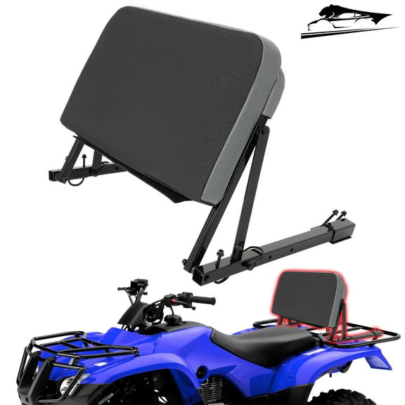 Heavy Duty Rear Foldable Seat Backrest Driver Riding Support Cushion For ATV