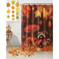 thumbnail image 3 of Fall Animal Shower Curtain Set ，Waterproof Fabric Shower Curtains Raccoon Mushroon Maple Leaves Shower Curtains for Bathroom,Bathroom Decor 36"x72", 3 of 7