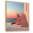 thumbnail image 2 of Designart "Dusk Beachside Building Calm" Coastal Floater Framed Canvas Art Print, 2 of 5