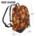 thumbnail image 2 of Balery Red Plaid Sunflower Mochila de Cuero para Mujeres, Gran Capacidad, Bolsa de Viaje Multifuncional, Mochila de Cuero y Bolsa de Hombro para Mujeres, 2 of 4