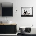 thumbnail image 2 of Stupell Industries Panda in Modern Bubble Bath Animals Painting Black Framed Art Print Wall Art, 30 x 24, 2 of 8