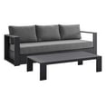 thumbnail image 2 of Modway Tahoe Outdoor Patio Powder-Coated Aluminum 2-Piece Set in Gray Charcoal, 2 of 10
