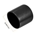 thumbnail image 3 of Uxcell 5Pcs Tapones de goma 1 5/8" (41mm) ID Cubierta de tapa de tubo redondo de vinilo color negro, 3 of 5