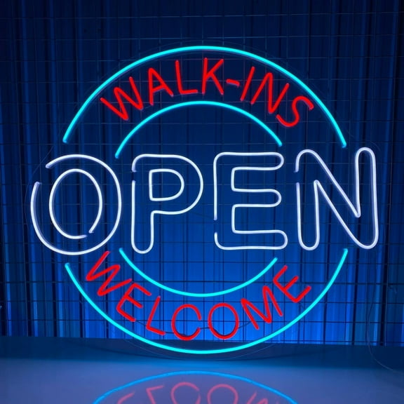 Handmadetneonsign Welcome Open Neon Sign, Open Lights Wall Art Decor, Open Store Led Sign, Bar Pub Wall Decor