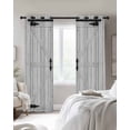 thumbnail image 2 of Farmhouse Wood Grain Black Out Curtains 54 Inch Long, Short Curtains for Small Window, Vintage Country Barn Gate Grey Room Darkening Farmhouse Window Curtains for Kitchen Bedroom 42"x54" 2 Panels, 2 of 8