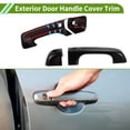 thumbnail image 3 of Cubierta de manija de puerta exterior Trim delantero izquierdo, delantero derecho, trasero izquierdo, trasero derecho para Dodge Ram 1500 2019-2025, ABS negro brillante, 1 juego, 3 of 7
