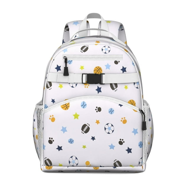 Baseball Toddler Backpack Spacious Adjustable Shoulder Straps Chest Buckle Durable Backpack For Student