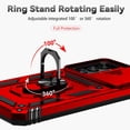 thumbnail image 5 of for Samsung Galaxy A34 5G Case with Slide Camera Cover HD Screen Protector [ Grade 16ft. Drop Tested]  Ring Holder Kickstand Protective Phone Case for Samsung Galaxy A34 5G, Red, 5 of 16