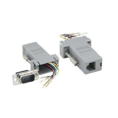 3 Rj12 Keystone Jack - Kentek D-Sub Modular Adapter DB9 Male to RJ12 RJ-12 Female M/F Serial Jack Plug Phone Telecom PC